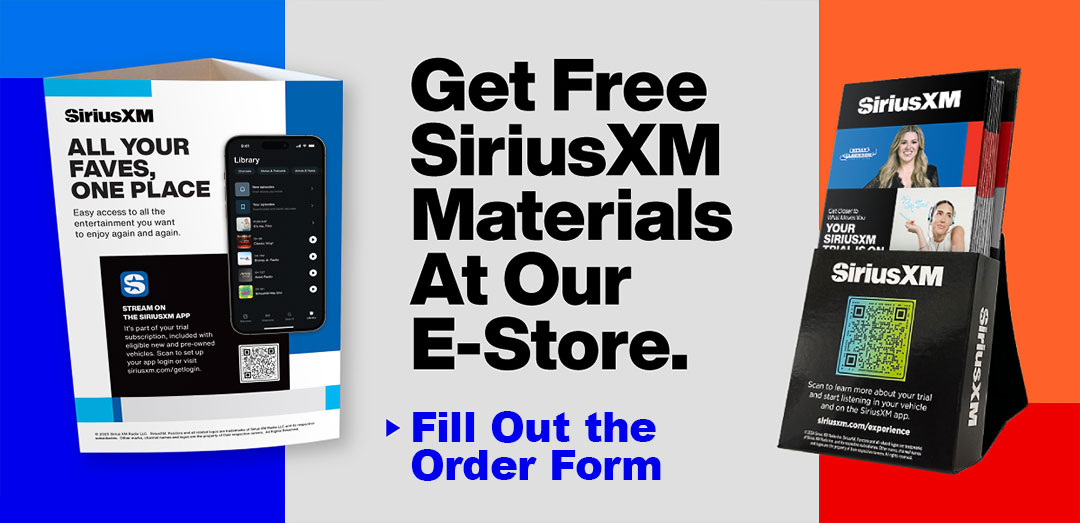 Get Free SiriusXM Materials at Our E-Store. Visit Us Today.
