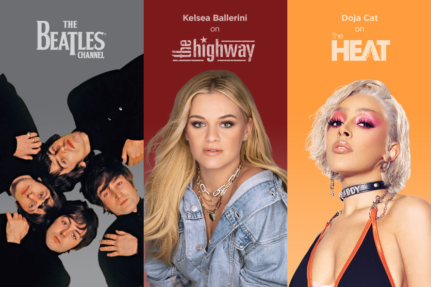 The Beatles on the Beatles Channel, Kelsea Ballerini on The Highway, and Doja Cat on The Heat