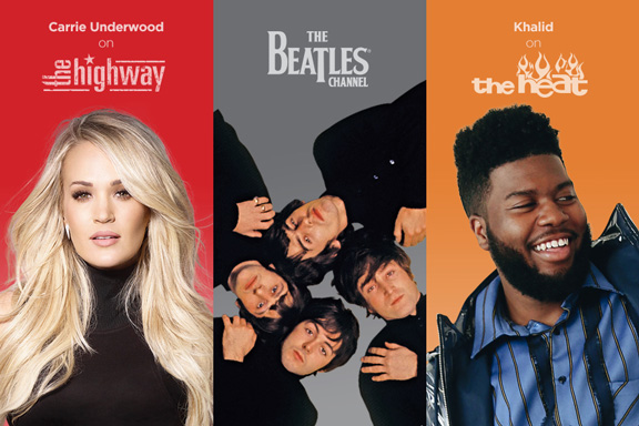 Carrie Underwood The Highway, The Beatles Channel, Khalid on The Heat